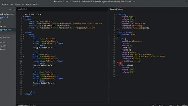 BUILDING RESPONSIVE TOGGLE SWITCH WITH SASS (SCSS) смотреть онлайн