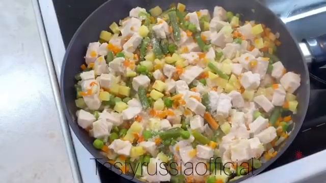 Индейка с овощами. Готовьте как можно больше! Обед будет съеден за 5 минут! смотреть онлайн
