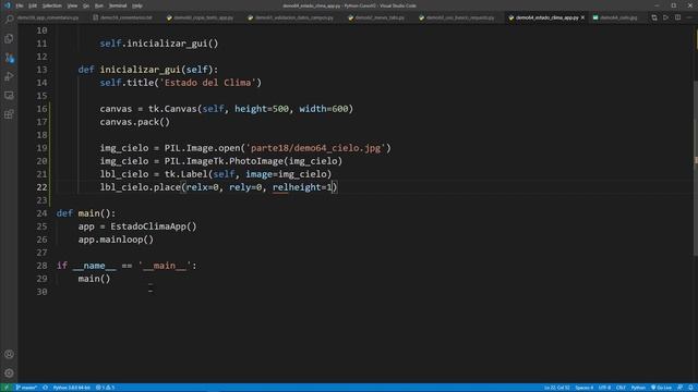 Python Curso V2: 744 2/5 Aplicación Estado del Clima Creada con Tkinter, requests y OpenWeatherMap смотреть онлайн
