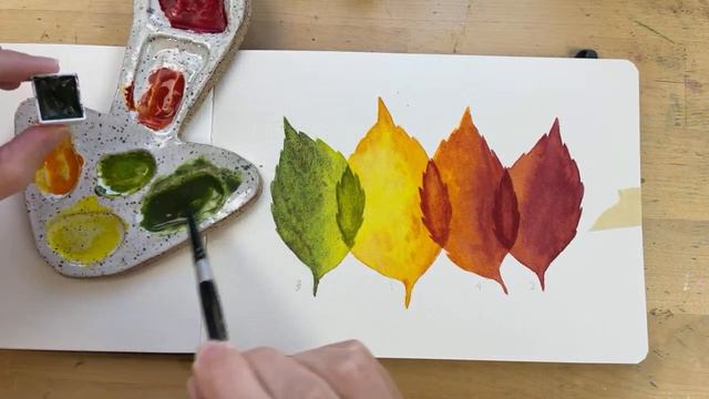 Layered Watercolor Fall Leaves Tutorial ✿ Watercolor Painting For Beginners