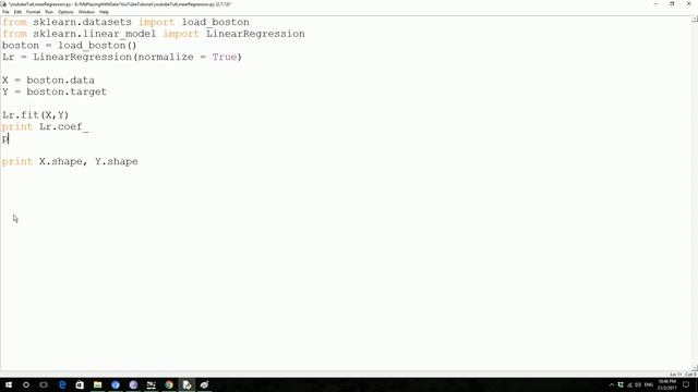 Python tutorial on LinearRegression смотреть онлайн