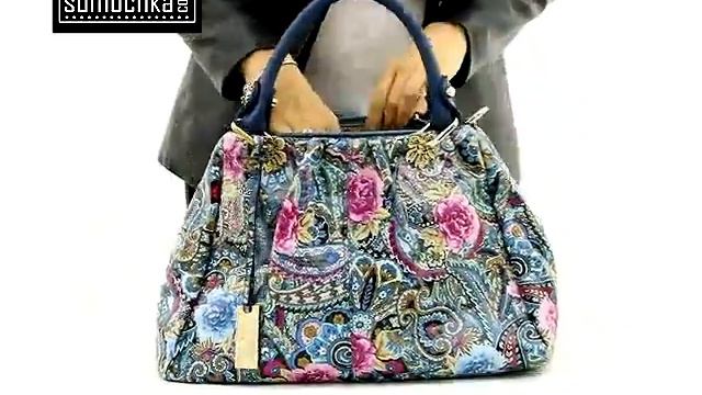 Сумка Alessandro Beato M96 417 DA41 gloss croc blue flowers смотреть онлайн