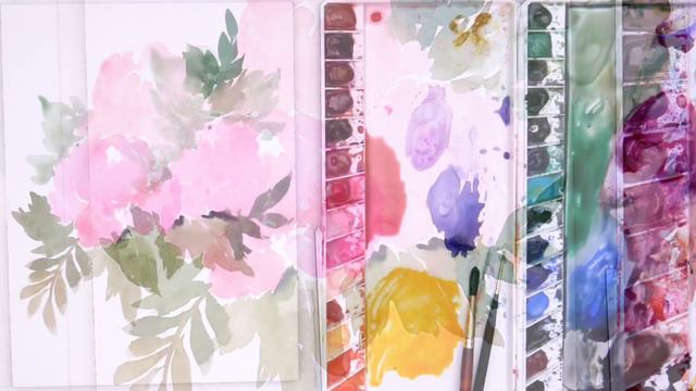 How to Paint Pink Watercolor Peonies | #PaintingForBeginners смотреть онлайн