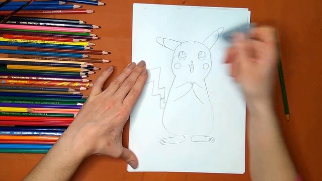 Как нарисовать покемона Пикачу. Онлайн-школа рисования "Малевашки" смотреть онлайн