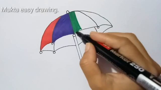 How To Draw An Umbrella.Step by step(easy draw) смотреть онлайн