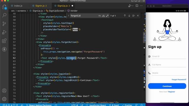Signup Screen In React Native | Register Screen in React Native | React Native Signup App UI смотреть онлайн