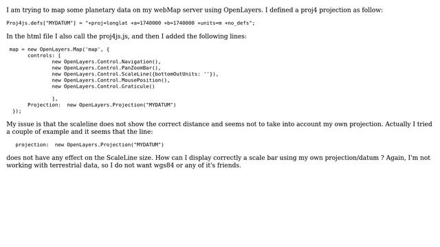 GIS: OpenLayers and custom Proj4 Projection смотреть онлайн