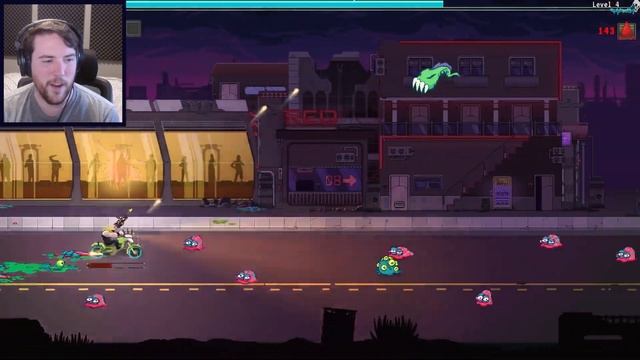 THE LAST HUMAN IS A BIKER - 2D Road warrior bullet hell shooter смотреть онлайн