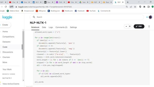 Code review - Make predictions on disaster tweet dataset using NLTK смотреть онлайн