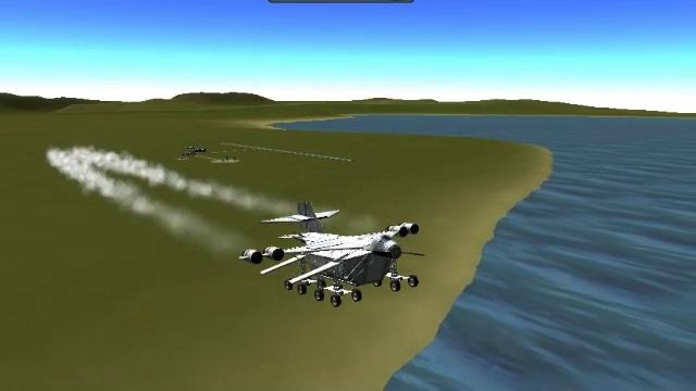 KSP Huge Carrier Aircraft. Carry Trucks, people, crates! смотреть онлайн