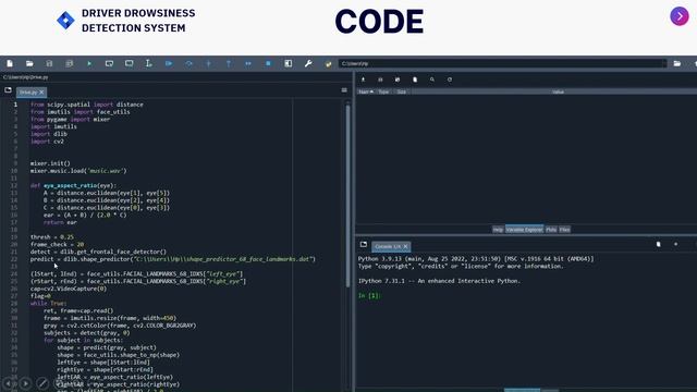 Driver Drowsiness Detection System using OpenCV, Python and Dlib смотреть онлайн