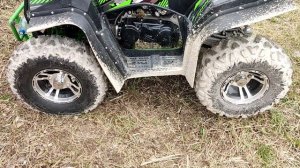 Установка универсального расширителя колёсных арок на квадроцикл и проверка их в деле.