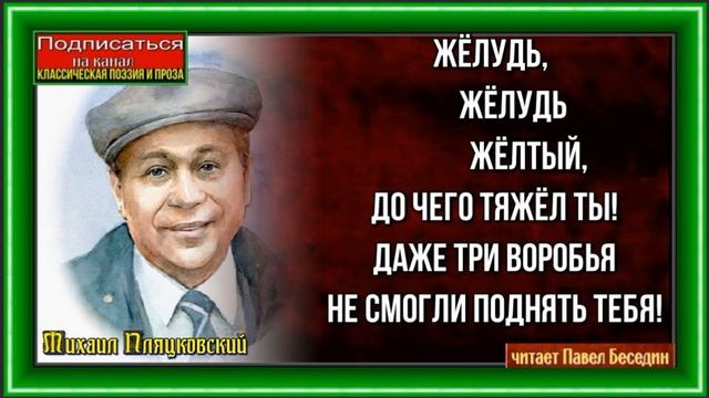 Жёлудь— Михаил Пляцковский —читает Павел Беседин смотреть онлайн