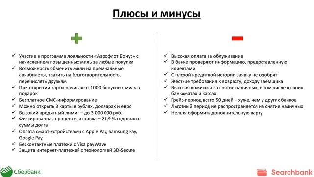 Видеообзор кредитной карты Премиальная карта Аэрофлот Сбербанка смотреть онлайн