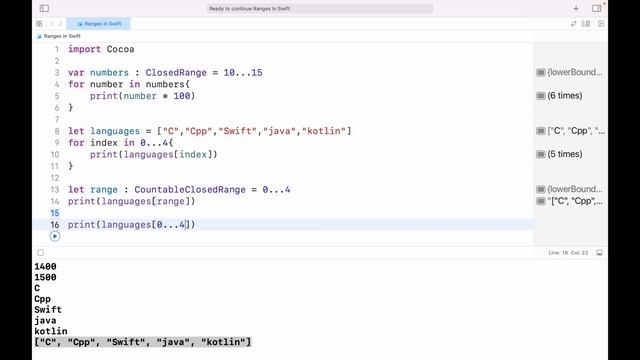 Learn Ranges In Swift - By BitCode смотреть онлайн
