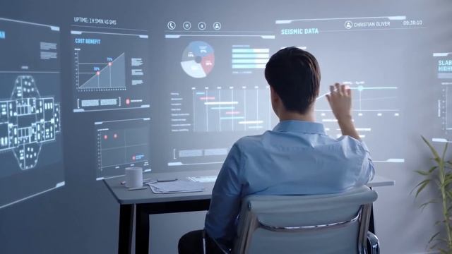 HD Footage - Hi-Tech Futuristic Hologram Scenes For Freelancers