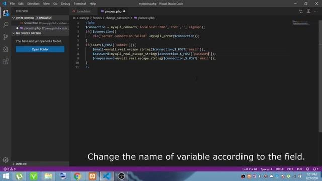 Change password system for a website using php and sql смотреть онлайн