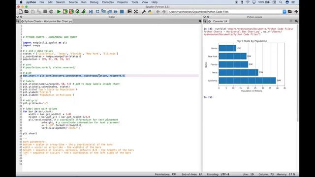 Python Horizontal Bar Chart with Matplotlib смотреть онлайн