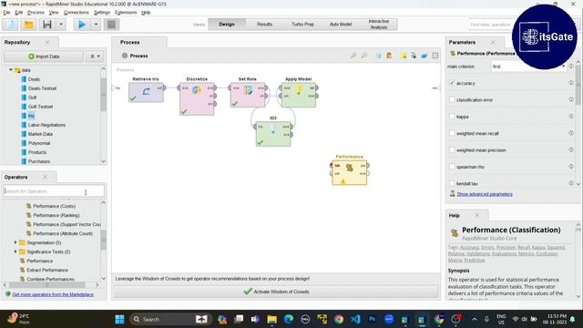 Iris Dataset Classification in RapidMiner using ID3 Decision Tree and Naive Bayes Algorithm смотреть онлайн