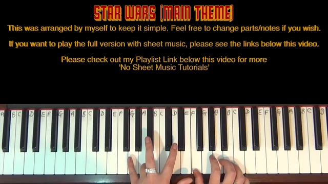 Star Wars Main Theme | Star Wars EASY Piano Tutorial смотреть онлайн