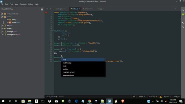 How To Build A Node.js CRUD Web App Using VanillaJS Part 1 смотреть онлайн