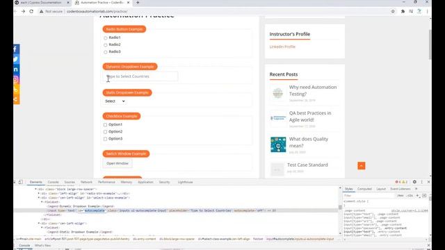 Dropdown: How to handel dropdown options in Cypress? | Static and Dynamic dropdowns? смотреть онлайн