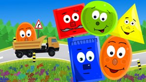 Мультики про машинки для мальчиков.Грузовичок. Учим геометрические фигуры. Развивающий мультик.