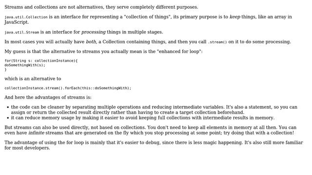 Software Engineering: Java 8 - When should I use java.util.Stream instead of java.util.Collection? смотреть онлайн