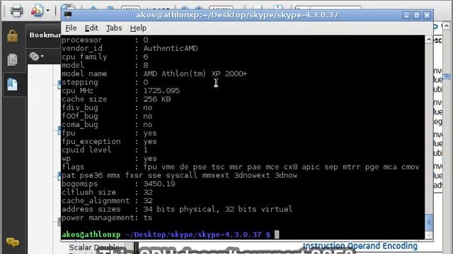 Skype for Linux 4.3.0.37 vs AMD Athlon XP 2000+ смотреть онлайн