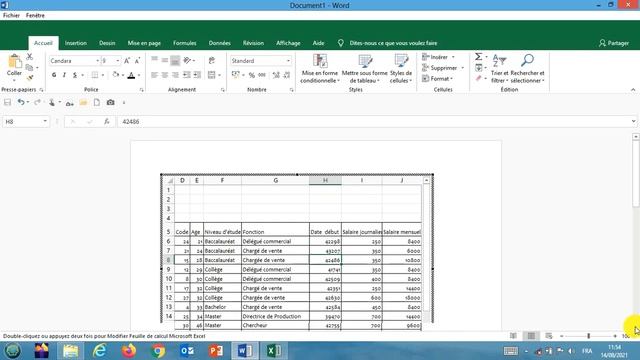 Utilisation du MS Excel 2019 dans MS Word смотреть онлайн
