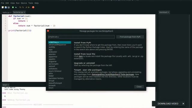 Thonny Python Text Editor for Beginners. смотреть онлайн