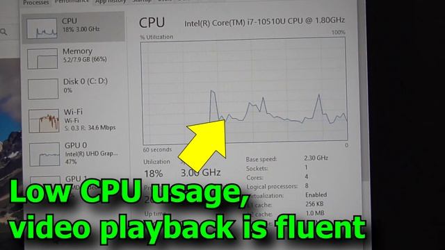 4K 60fps video playback on Dell Vostro 3490 laptop (i7 10510U) смотреть онлайн