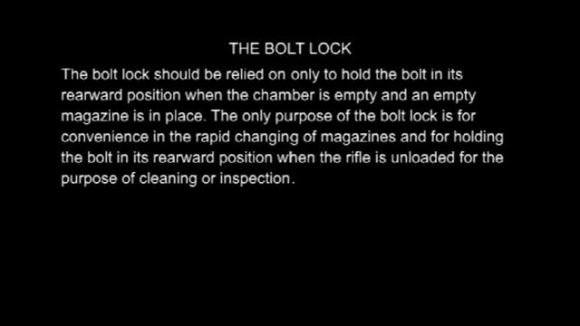 Ruger Mini 14 Bolt Lock Operation