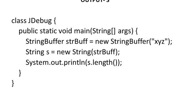 Java Debug # String #7 смотреть онлайн