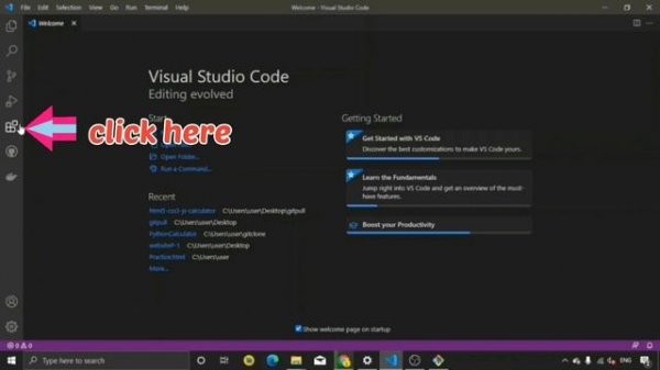 How to pull or import project from github to visual studio code || import github project in vs