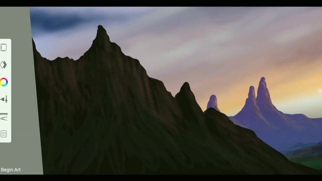 How to draw a beautiful landscape in Autodesk Sketchbook mobile / Digital Art for beginners смотреть онлайн