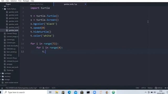 Make graphic with 15 lines of code in python | Python Turtle #3 смотреть онлайн
