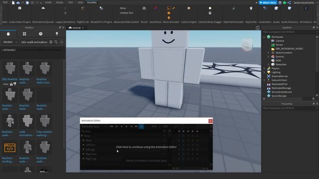 how to add custom walk animations to your character in Roblox Studio смотреть онлайн