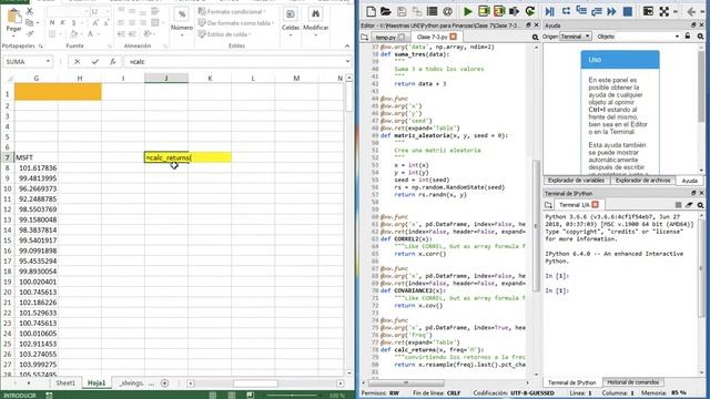 Curso de Finanzas Cuantitativas con Python: Excel y Python смотреть онлайн