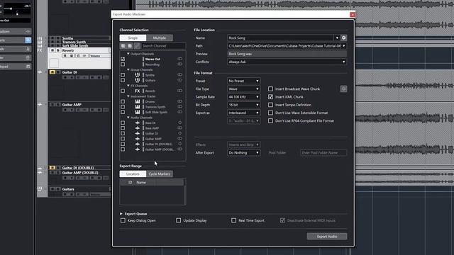Cubase 12 Tutorial (Part 18) – Exporting Audio