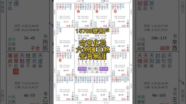 【得意观・春风道长・順天改命】| 紫微斗数 | 事业・人生建议 | 另一种可能 | 15788號客戶：命宮化忌六煞匯五煞苦海無涯 смотреть онлайн
