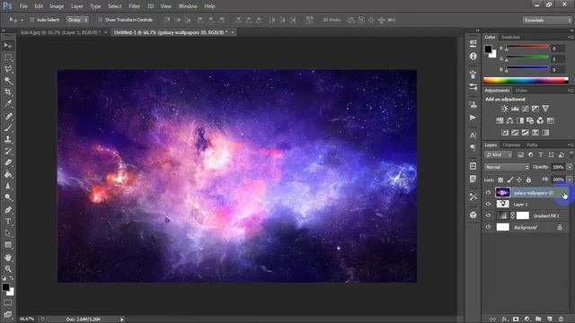 Photoshop CS6 Tutorial - Galaxy Logo Design From Face смотреть онлайн