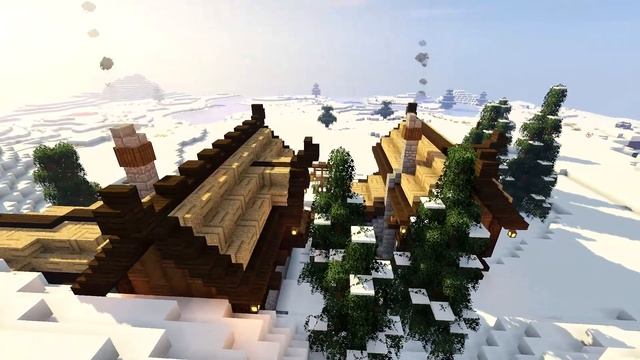 Minecraft Timelapse | Nordic Town Snow Biome #1 смотреть онлайн