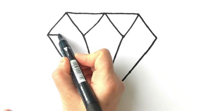 Как Нарисовать Красивый Рисунок | Как нарисовать бриллиант / как нарисовать поэтапно смотреть онлайн