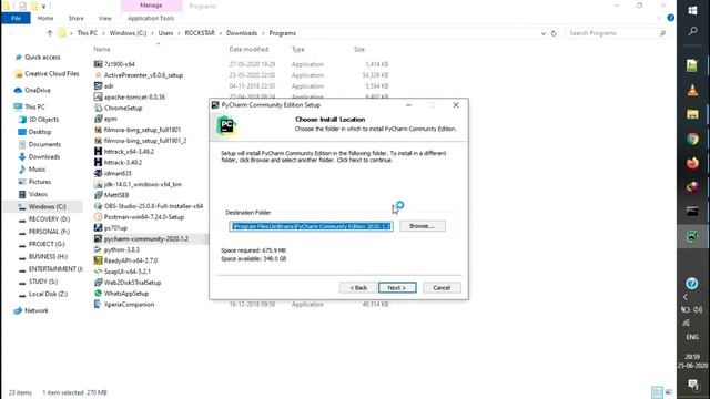 Install python 3.8.3 an Pycharm on windows 10 in just 2min смотреть онлайн