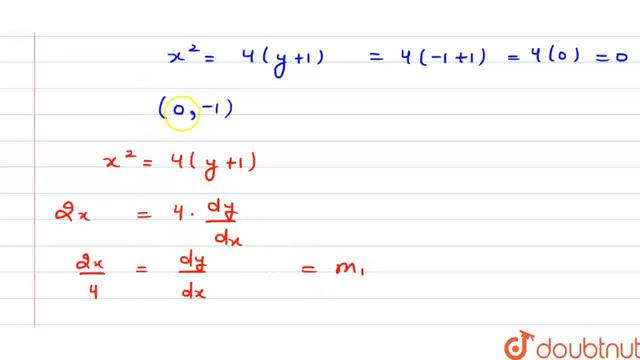 The angle of intersection between the curves x^(2) = 4(y +1) and x^(2) =-4 (y+1) is \n(a) pi/6\n... смотреть онлайн