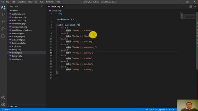 PHP Switch Statement смотреть онлайн