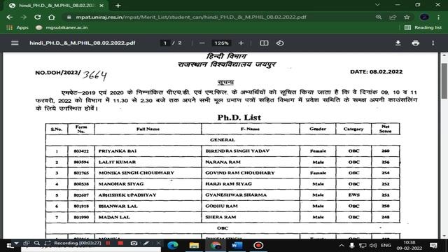 Rajasthan University MPAT 2019-2020 LATEST UPDATE/MERIT LIST FOR TEACHER & STUDENT CANDIDATES смотреть онлайн