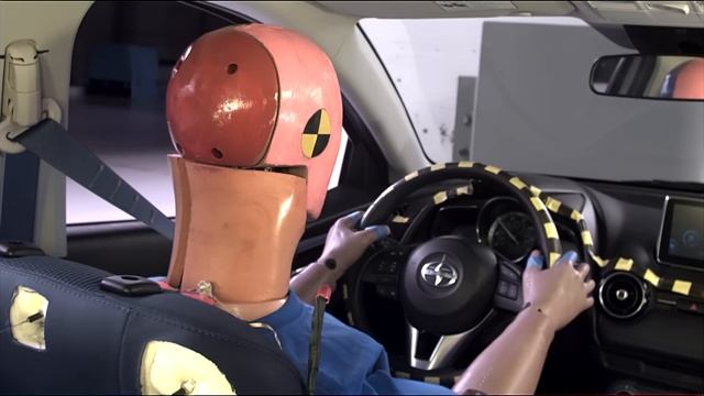 2016 Scion iA driver-side small overlap IIHS crash test смотреть онлайн