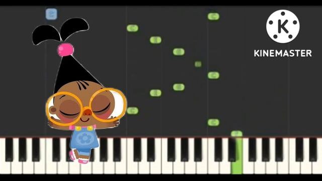 Mona & Sketch Theme Song On Piano Synthesia Tutorial смотреть онлайн